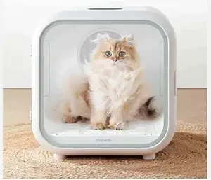 Pet Drying Box 900W 220V Automatic Dog Hair Dryer Cat Hair Blowing Machine 50L Smart Pet Hair Dryer Dog Cleaning Dog Products, White